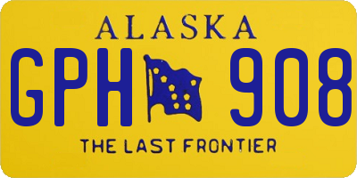 AK license plate GPH908