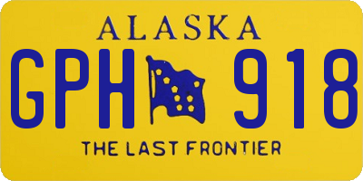 AK license plate GPH918