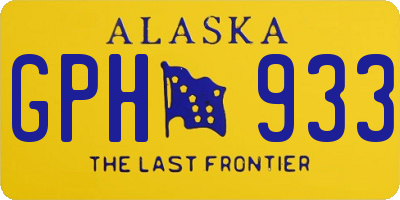 AK license plate GPH933