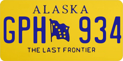 AK license plate GPH934