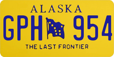 AK license plate GPH954