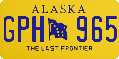 AK license plate GPH965