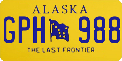 AK license plate GPH988