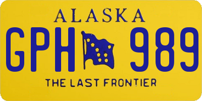 AK license plate GPH989