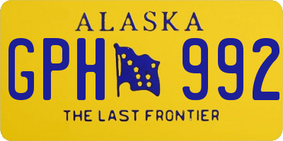 AK license plate GPH992