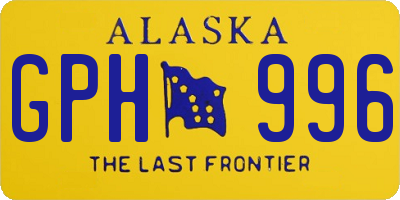 AK license plate GPH996