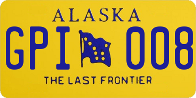 AK license plate GPI008
