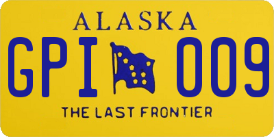 AK license plate GPI009