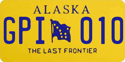 AK license plate GPI010