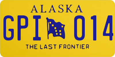 AK license plate GPI014