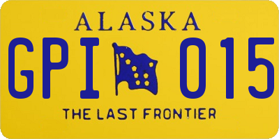 AK license plate GPI015
