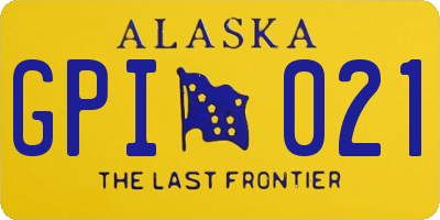AK license plate GPI021