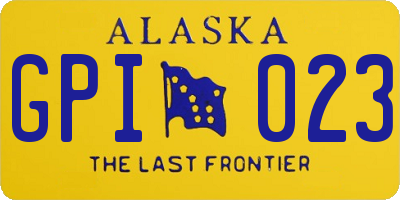 AK license plate GPI023