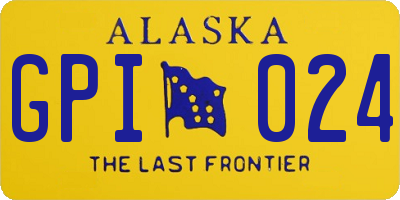 AK license plate GPI024