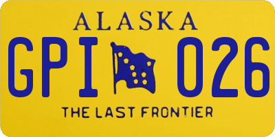 AK license plate GPI026