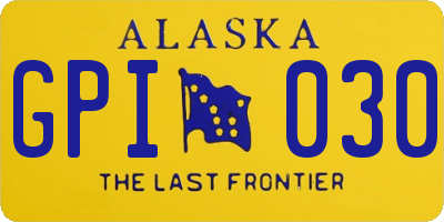 AK license plate GPI030
