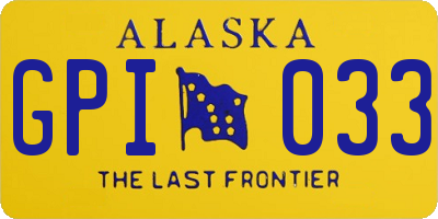 AK license plate GPI033
