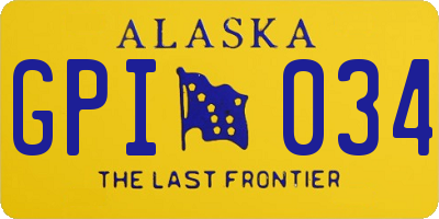 AK license plate GPI034