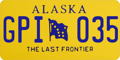 AK license plate GPI035