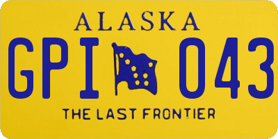 AK license plate GPI043