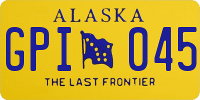 AK license plate GPI045