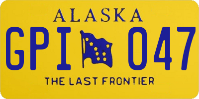 AK license plate GPI047