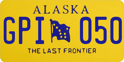 AK license plate GPI050