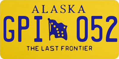 AK license plate GPI052