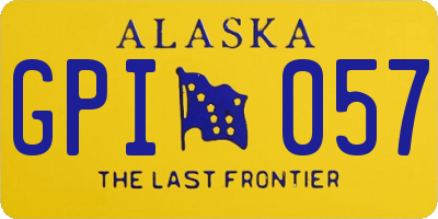 AK license plate GPI057