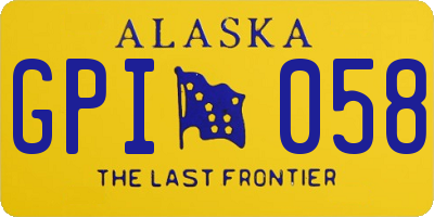 AK license plate GPI058