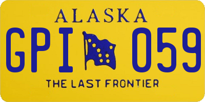 AK license plate GPI059