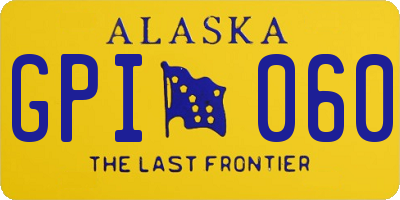 AK license plate GPI060