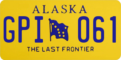 AK license plate GPI061