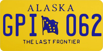 AK license plate GPI062