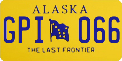 AK license plate GPI066