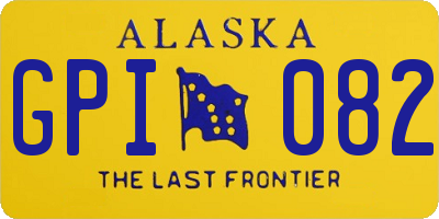 AK license plate GPI082