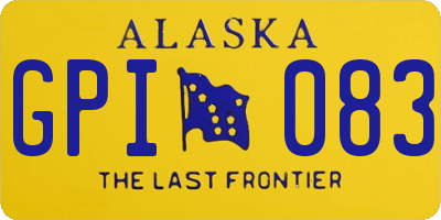 AK license plate GPI083