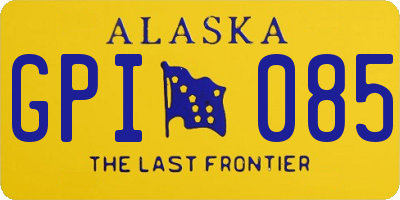 AK license plate GPI085
