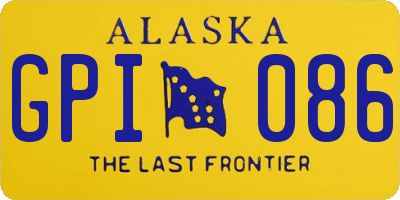 AK license plate GPI086