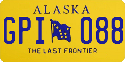 AK license plate GPI088