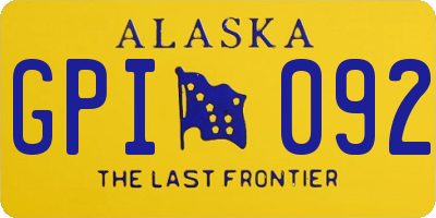 AK license plate GPI092