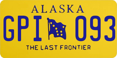 AK license plate GPI093