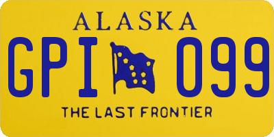 AK license plate GPI099
