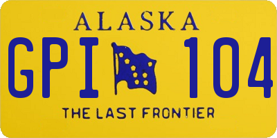 AK license plate GPI104