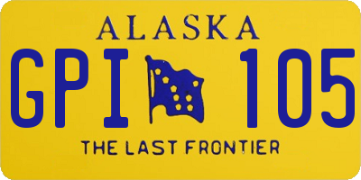 AK license plate GPI105