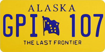 AK license plate GPI107