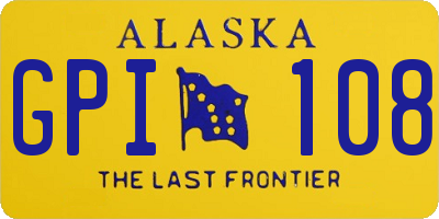 AK license plate GPI108