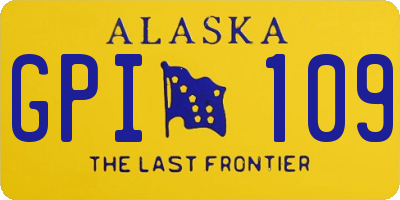 AK license plate GPI109