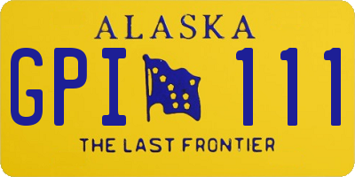 AK license plate GPI111