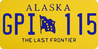 AK license plate GPI115